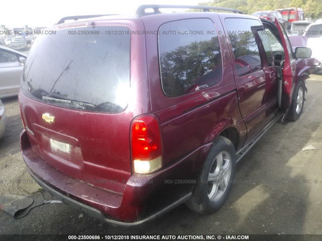 1GNDV23L25D165737 - 2005 CHEVROLET UPLANDER LS RED photo 4