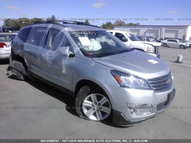 1GNKRGKD1EJ116145 - 2014 CHEVROLET TRAVERSE LT SILVER photo 1