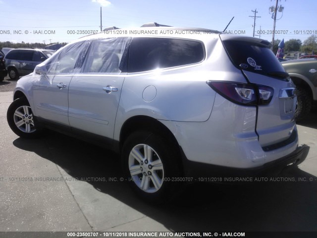 1GNKRGKD1EJ116145 - 2014 CHEVROLET TRAVERSE LT SILVER photo 3