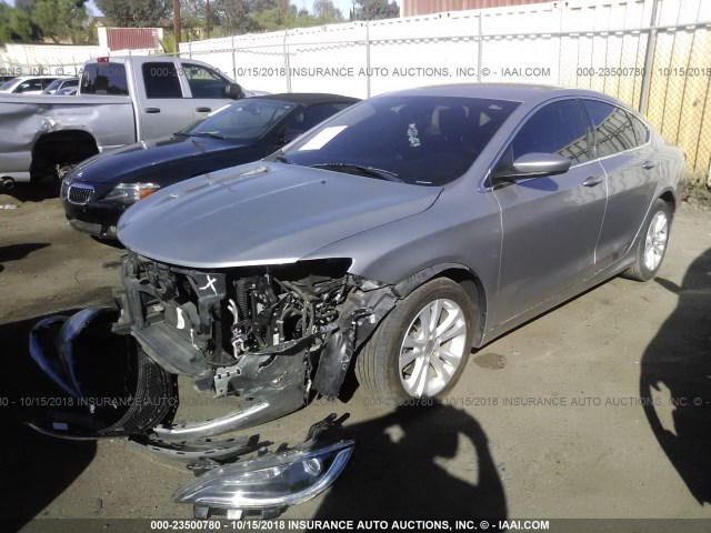 1C3CCCAB3FN747288 - 2015 CHRYSLER 200 LIMITED SILVER photo 2