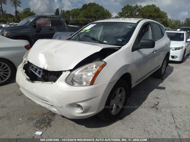 JN8AS5MT2CW278856 - 2012 NISSAN ROGUE S/SV WHITE photo 2