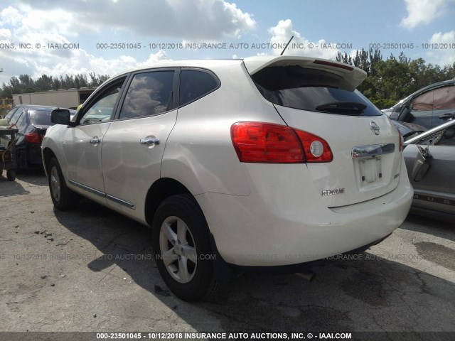 JN8AS5MT2CW278856 - 2012 NISSAN ROGUE S/SV WHITE photo 3