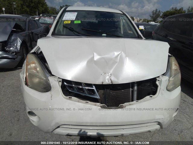 JN8AS5MT2CW278856 - 2012 NISSAN ROGUE S/SV WHITE photo 6