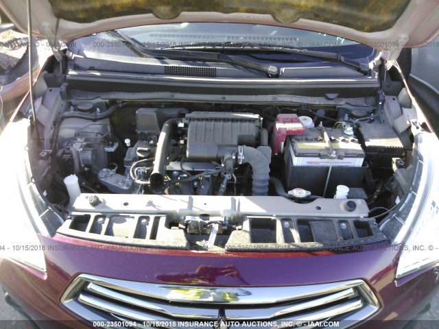 ML32F3FJ4HH003346 - 2017 MITSUBISHI MIRAGE G4 ES იასამნისფერი ფოტო 10