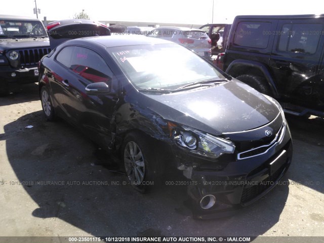 KNAFX6A80G5635470 - 2016 KIA FORTE EX BLACK photo 1