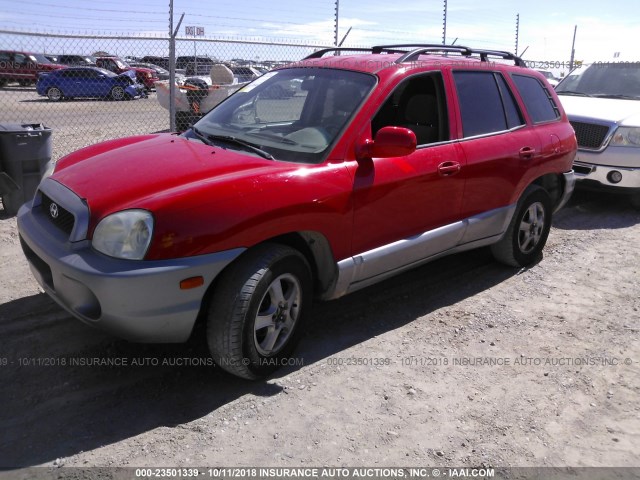 KM8SB12B44U838193 - 2004 HYUNDAI SANTA FE GL RED photo 2