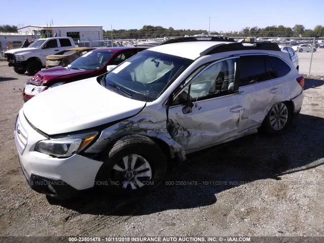 4S4BSBCC0F3239667 - 2015 SUBARU OUTBACK 2.5I PREMIUM WHITE photo 2