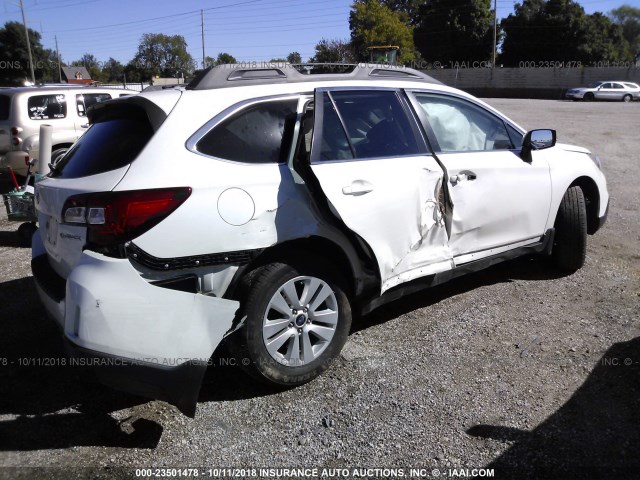 4S4BSBCC0F3239667 - 2015 SUBARU OUTBACK 2.5I PREMIUM WHITE photo 4