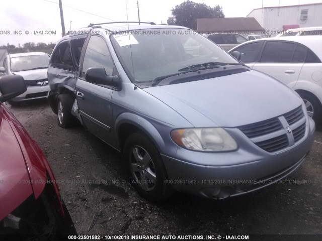 2D4GP44L45R574008 - 2005 DODGE GRAND CARAVAN SXT Light Blue photo 1