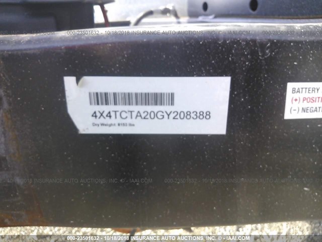 4X4TCTA20GY208388 - 2016 FOREST RIVER WOLF PACK  GRAY photo 9