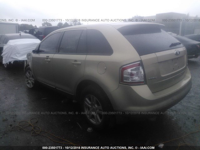 2FMDK38C27BA54058 - 2007 FORD EDGE SEL TAN photo 3