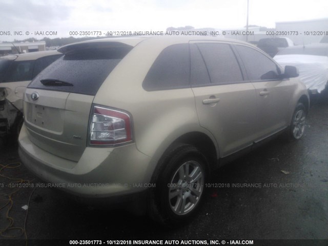 2FMDK38C27BA54058 - 2007 FORD EDGE SEL TAN photo 4