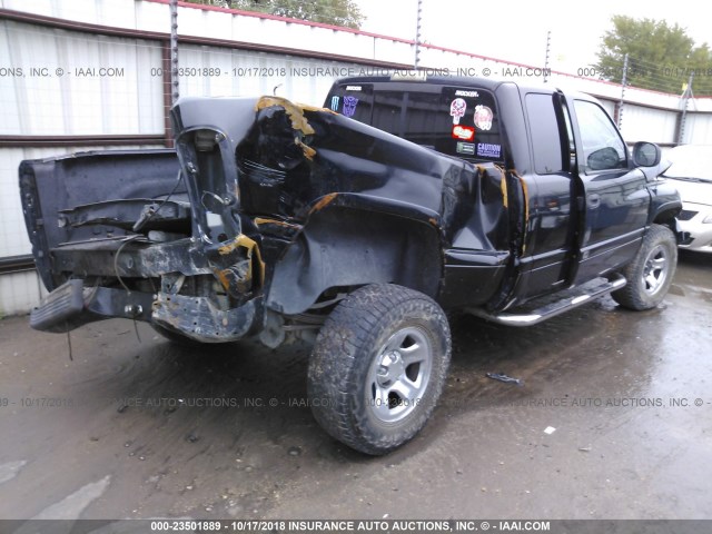 1B7HF13Z21J275222 - 2001 DODGE RAM 1500 BLACK photo 4