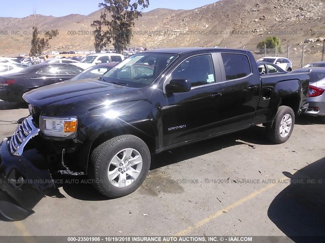 1GTG5CE30G1375914 - 2016 GMC CANYON SLE BLACK photo 2