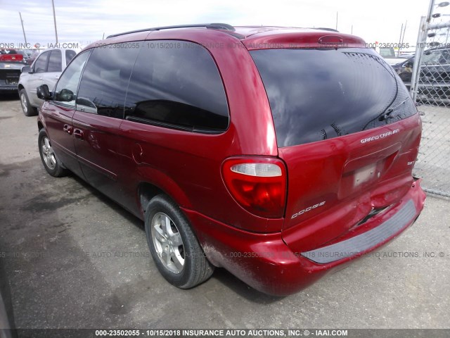 2D4GP44L66R913174 - 2006 DODGE GRAND CARAVAN SXT MAROON photo 3