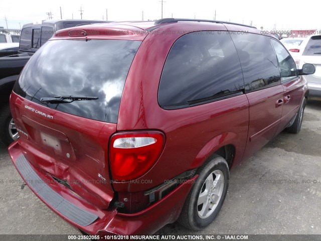 2D4GP44L66R913174 - 2006 DODGE GRAND CARAVAN SXT MAROON photo 4