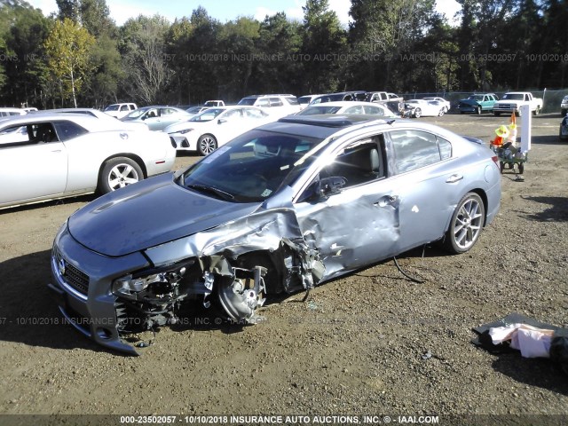 1N4AA5AP5BC869016 - 2011 NISSAN MAXIMA S/SV Light Blue photo 2