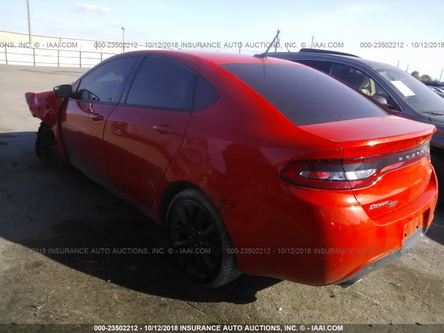 1C3CDFBB5GD704544 - 2016 DODGE DART SXT ORANGE photo 3