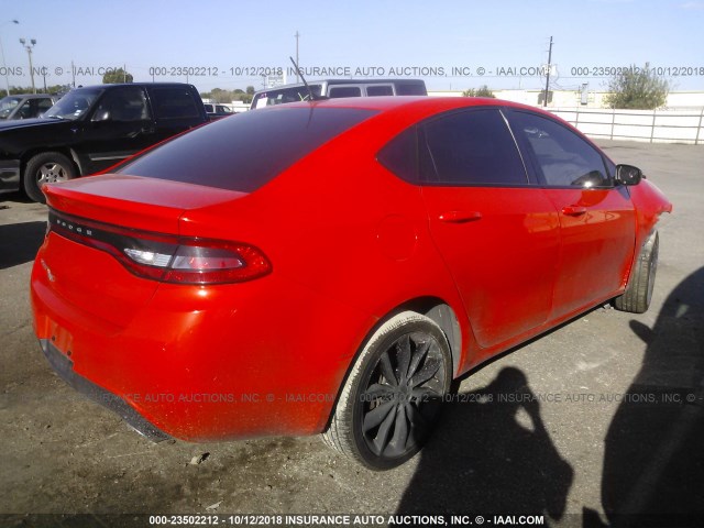 1C3CDFBB5GD704544 - 2016 DODGE DART SXT ORANGE photo 4