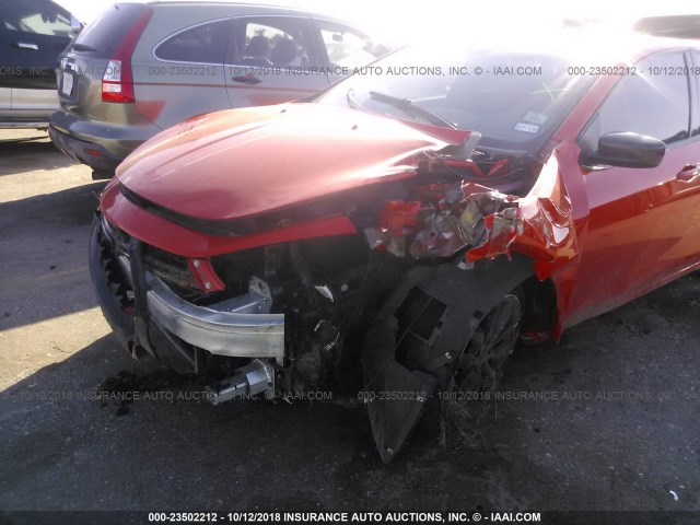 1C3CDFBB5GD704544 - 2016 DODGE DART SXT ORANGE photo 6