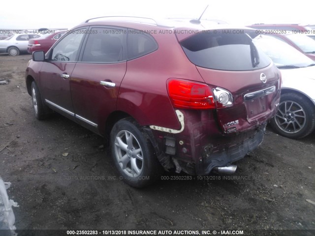 JN8AS5MVXBW270469 - 2011 NISSAN ROGUE S/SV/KROM RED photo 3
