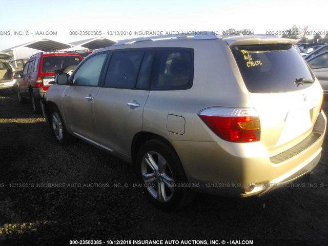 5TDDK3EH7AS029537 - 2010 TOYOTA HIGHLANDER LIMITED GOLD photo 3