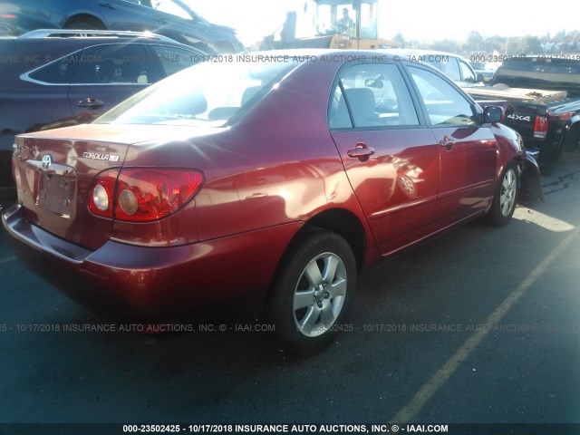 1NXBR30E17Z788779 - 2007 TOYOTA COROLLA CE/LE/S RED photo 4