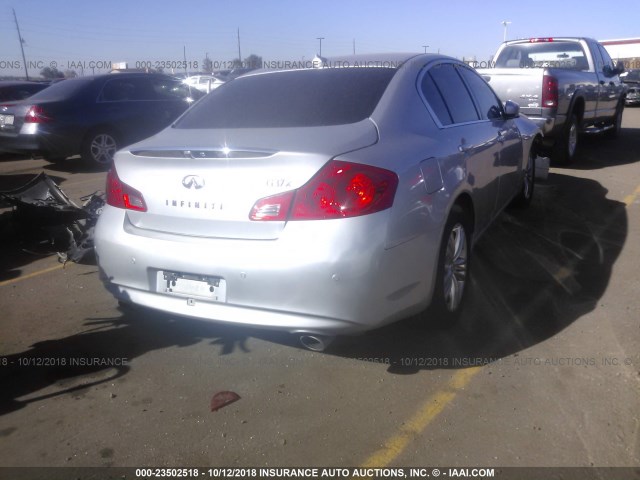 JN1CV6AR2CM972729 - 2012 INFINITI G37 SILVER photo 4