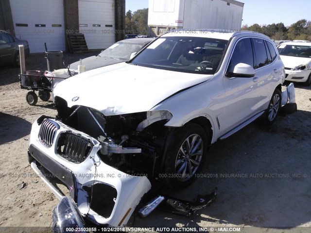 5UXTR7C56KLF25764 - 2019 BMW X3 SDRIVE30I Weiß Foto 2