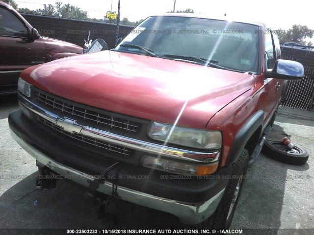 1GCGK29U81Z248276 - 2001 CHEVROLET SILVERADO K2500 RED photo 2