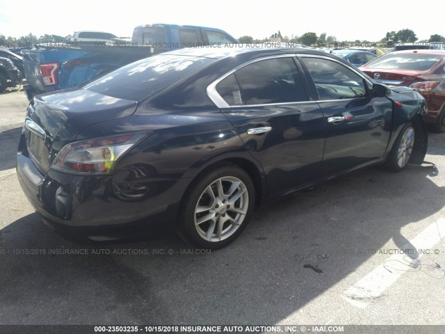 1N4AA5AP5EC452239 - 2014 NISSAN MAXIMA S/SV Dark Blue photo 4