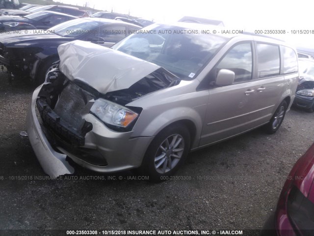 2C4RDGCG9DR538088 - 2013 DODGE GRAND CARAVAN SXT GOLD photo 2