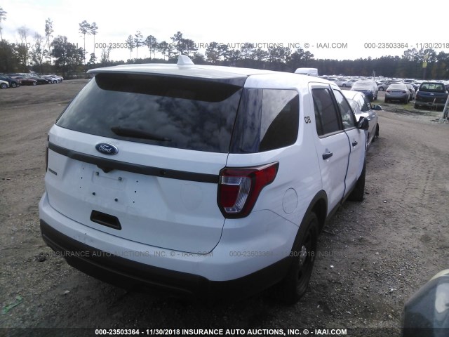 1FM5K8AR3HGB71545 - 2017 FORD EXPLORER POLICE INTERCEPTOR WHITE photo 4