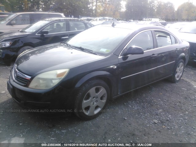 1G8ZS57N78F115732 - 2008 SATURN AURA XE BLACK photo 2