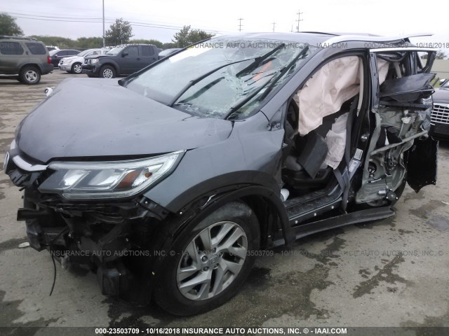 2HKRM3H76GH532090 - 2016 HONDA CR-V EXL GRAY photo 2