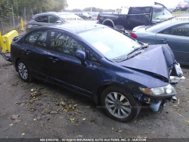 19XFA1F9XAE028593 - 2010 HONDA CIVIC EXL BLUE photo 1