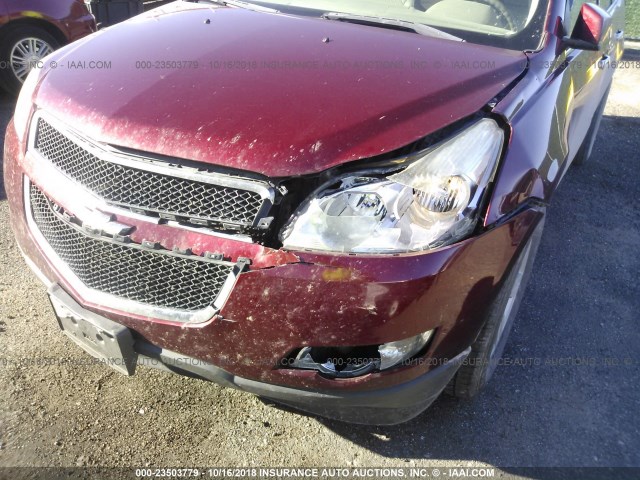 1GNLVFED2AS127276 - 2010 CHEVROLET TRAVERSE LT MAROON photo 6