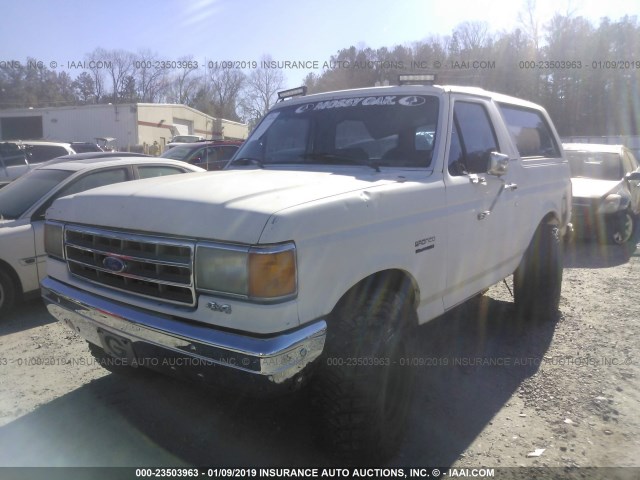 1FMEU15N5KLA55979 - 1989 FORD BRONCO U100 WHITE photo 2