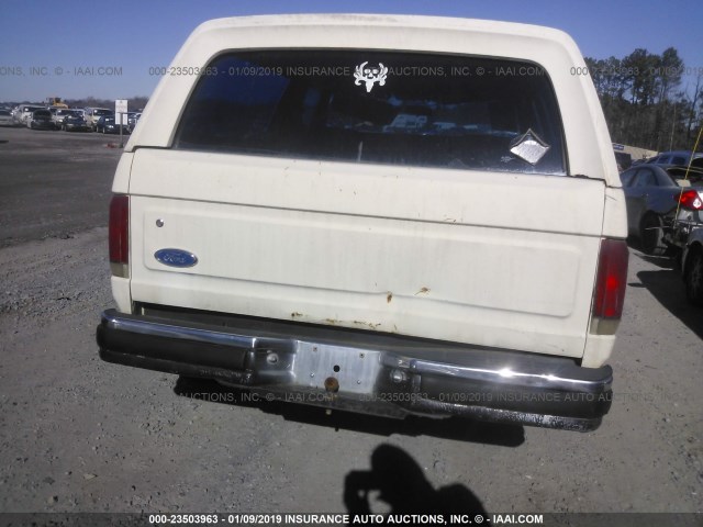 1FMEU15N5KLA55979 - 1989 FORD BRONCO U100 WHITE photo 6