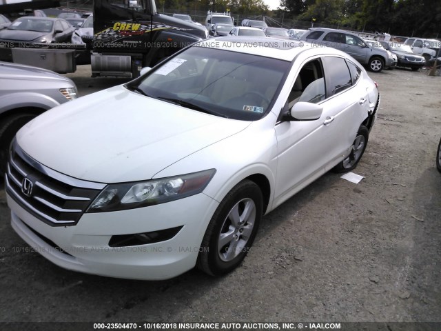 5J6TF1H35AL014678 - 2010 HONDA ACCORD CROSSTOUR EX WHITE photo 2