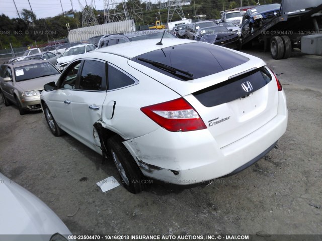 5J6TF1H35AL014678 - 2010 HONDA ACCORD CROSSTOUR EX WHITE photo 3