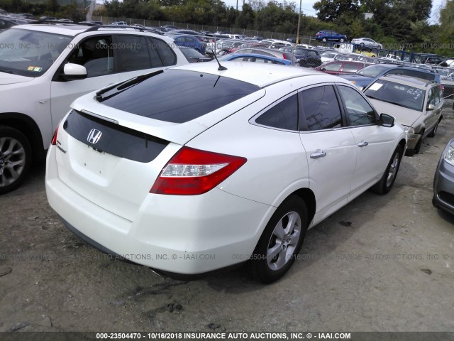 5J6TF1H35AL014678 - 2010 HONDA ACCORD CROSSTOUR EX WHITE photo 4