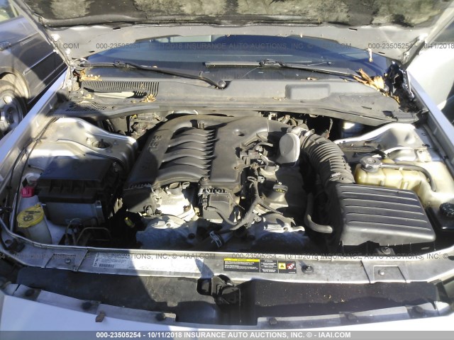 2D4FV47V46H392492 - 2006 DODGE MAGNUM SXT SILVER photo 10