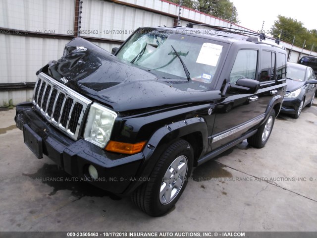 1J8HG68268C193751 - 2008 JEEP COMMANDER OVERLAND BLACK photo 2