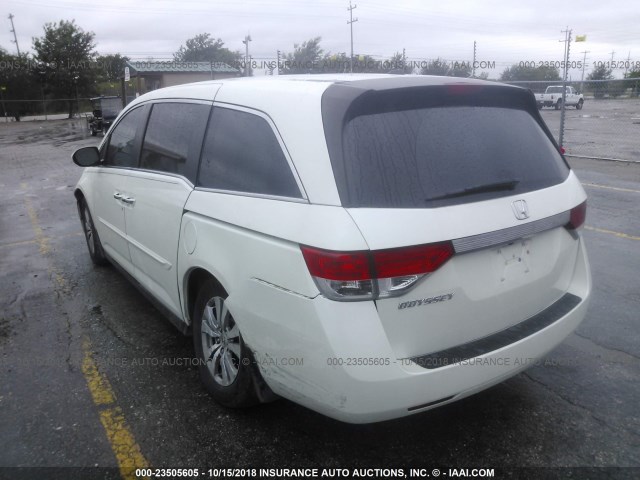 5FNRL5H65EB064144 - 2014 HONDA ODYSSEY EXL WHITE photo 3