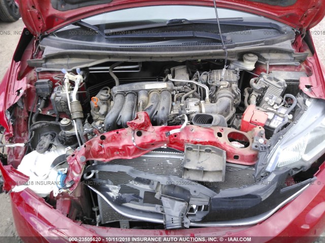 3HGGK5H88FM755890 - 2015 HONDA FIT EX/EXL RED photo 10