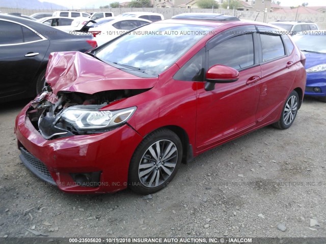 3HGGK5H88FM755890 - 2015 HONDA FIT EX/EXL RED photo 2