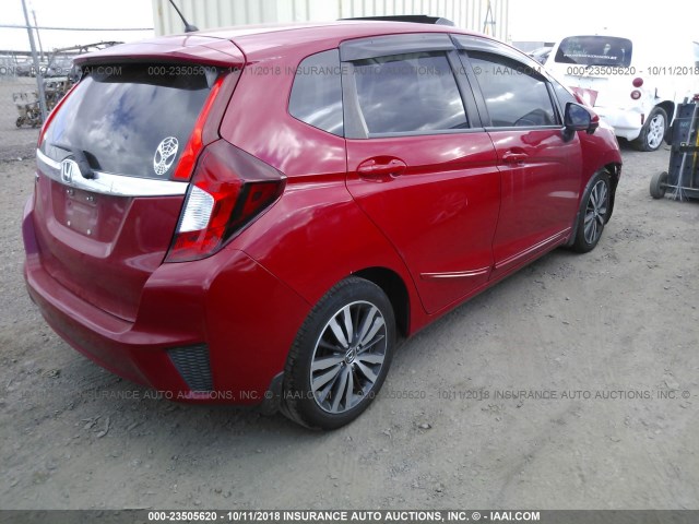 3HGGK5H88FM755890 - 2015 HONDA FIT EX/EXL RED photo 4