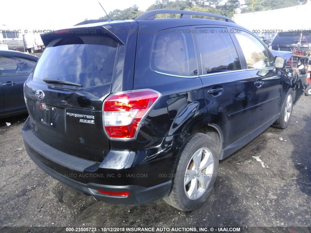 JF2SJAHC3FH498409 - 2015 SUBARU FORESTER 2.5I LIMITED BLACK photo 4