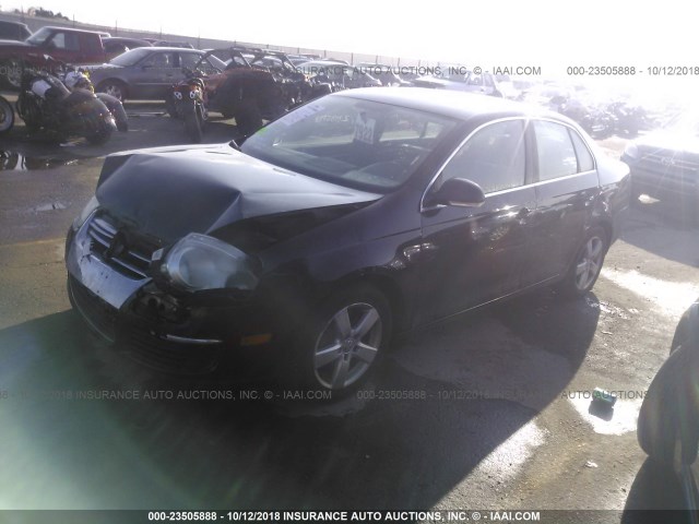 3VWRZ71K08M081528 - 2008 VOLKSWAGEN JETTA SE/SEL BLACK photo 2